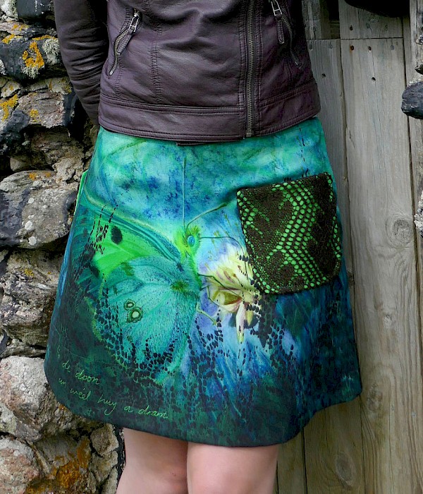 3 New Unique bespoke Shetland Nature Migration inspired mini skirts. August 2017 - Image