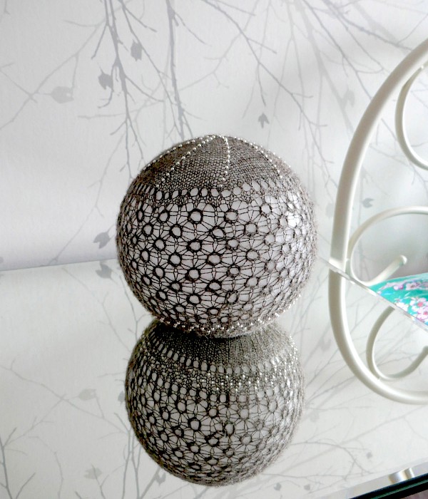 Mothers Day Commission - Shetland Fine Lace Beaded Table Lamp. - Image