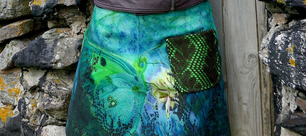 3 New Unique bespoke Shetland Nature Migration inspired mini skirts. August 2017 Lead Image