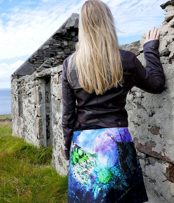 3 New Unique bespoke Shetland Nature Migration inspired mini skirts. August 2017 - Image