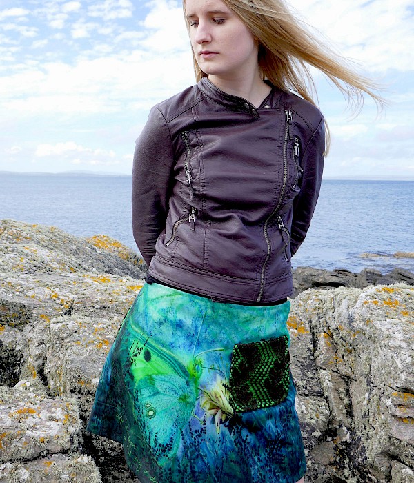 3 New Unique bespoke Shetland Nature Migration inspired mini skirts. August 2017 - Image