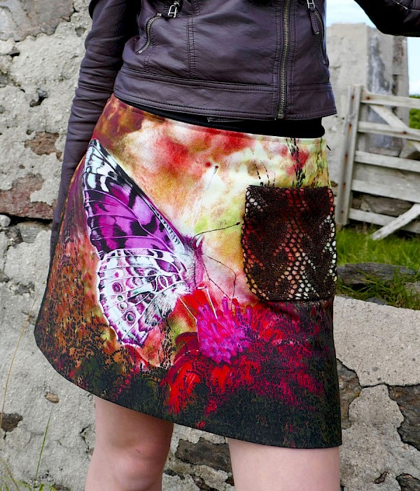 3 New Unique bespoke Shetland Nature Migration inspired mini skirts. August 2017 - Image