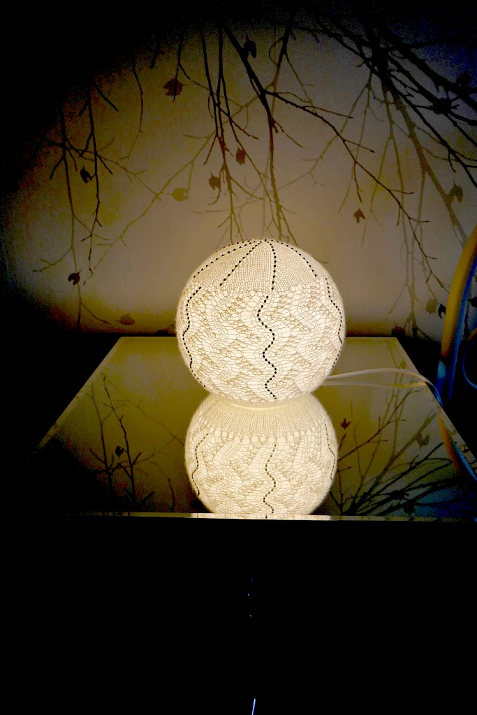 Shetland fine Lace wool contemporary table lamps. 115.00 pounds each. - Image